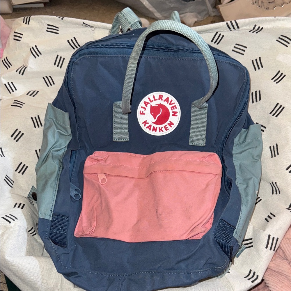 Fjällräven Kånken Backpack in Blue and Pink